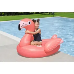Bestway Inflatable Rider Fancy Flamingo (128 x 110 x 87 cm, Multicolor)