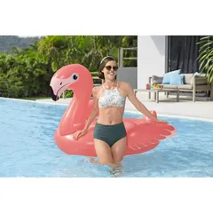 Bestway Inflatable Rider Flamingo (168 x 127 x 99 cm, Multicolor)