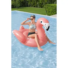 Bestway Inflatable Rider Flamingo (168 x 127 x 99 cm, Multicolor)