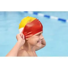Bestway Lil Color Wave Silicone Swim Cap (20 x 18 x 0.2 cm, Multicolor)