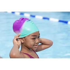 Bestway Lil Color Wave Silicone Swim Cap (20 x 18 x 0.2 cm, Multicolor)