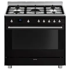 SMEG Freestanding Concert 5-Burner Gas Cooker W/Electric Oven, SSA91MABL2 (90 x 90 x 60 cm)