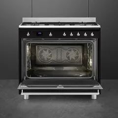 SMEG Freestanding Concert 5-Burner Gas Cooker W/Electric Oven, SSA91MABL2 (90 x 90 x 60 cm)