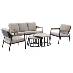 Aluminum Rope 5 Seater Outdoor Sofa Set