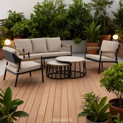 Aluminum Rope 5 Seater Outdoor Sofa Set (160 x 78 x 73 cm)