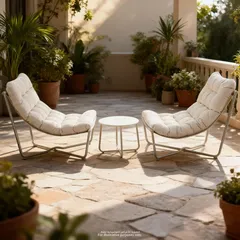 Eliot Steel Bistro Set (Beige, 3 Pc.)