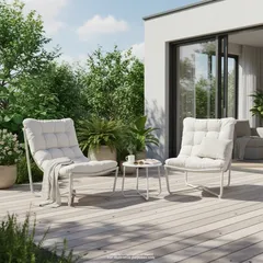 Eliot Steel Bistro Set (Beige, 3 Pc.)