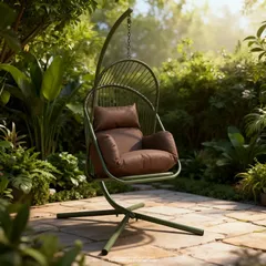 Rattan Hanging Egg Chair (118 x 95 x 194 cm)