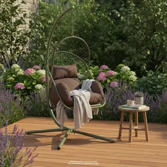 Rattan Hanging Egg Chair (118 x 95 x 194 cm)