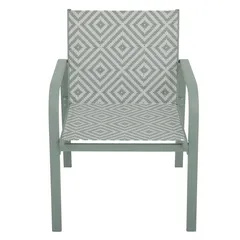 Lisbon Aluminum Textilene Bistro Set (Green, 69 x 61 x 80 cm, 3 Pc.)