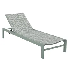 Lisbon Aluminum Textilien Sunlounger (197 x 10.5 x 67 cm)