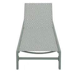 Lisbon Aluminum Textilien Sunlounger (197 x 10.5 x 67 cm)