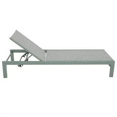 Lisbon Aluminum Textilien Sunlounger (197 x 10.5 x 67 cm)