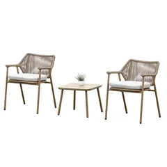 Jakarta Bistro Set (Beige, 58 x 62 x 80 cm, 3 Pc.)