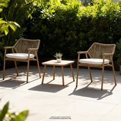 Jakarta Bistro Set (Beige, 58 x 62 x 80 cm, 3 Pc.)
