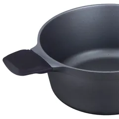 Prestige Essential Cast Aluminum Casserole W/Glass Lid (Black, 20 cm)