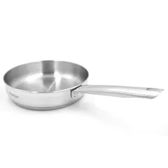 Prestige Infinity Stainless Induction Compatible Open Fry Pan (Silver, 18 cm)