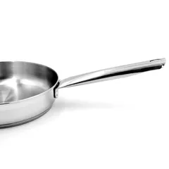 Prestige Infinity Stainless Steel Induction Compatible Open Fry Pan (Silver, 20 cm)