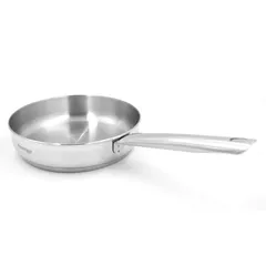 Prestige Infinity Stainless Steel Induction Compatible Open Fry Pan (Silver, 20 cm)