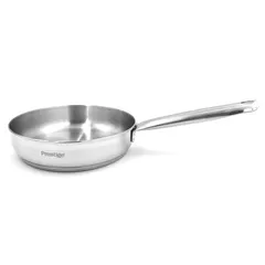 Prestige Infinity Stainless Induction Compatible Open Fry Pan (Silver, 24 cm)