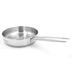 Prestige Infinity Stainless Induction Compatible Open Fry Pan (Silver, 24 cm)