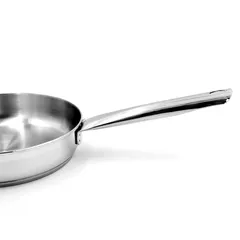 Prestige Infinity Stainless Induction Compatible Open Fry Pan (Silver, 28 cm)