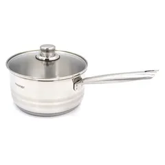 Prestige Infinity Stainless Steel Sauce Pan W/Transparent Cover Lid (Silver, 3 L, 20 cm)