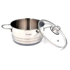 Prestige Infinity Stainless Steel Induction Compatible Covered Stockpot (Silver, 11 L, 28 cm)