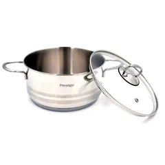 Prestige Infinity Stainless Steel Induction Compatible Covered Stockpot (Silver, 32 cm)