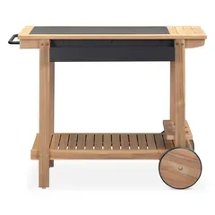 Serving Trolley Acacia Wood