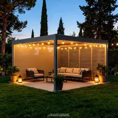 Aluminum Gazebo W/Shutter (4 x 3 m)
