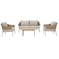 Lucca 4-Seater Aluminum Rattan Outdoor Sofa Set
