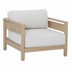 Lorient 5 Seater Aluminum Outdoor Sofa Set (Natural Wood Effect)