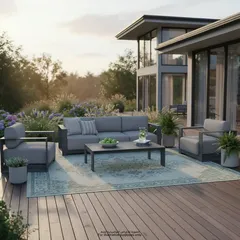 Zadar 5-Seater Aluminum Outdoor Sofa Set (Grey)
