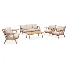 Lagos 6 Seater Acacia Wood Sofa Set