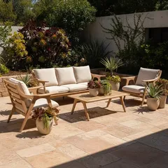 Lagos 7-Seater Acacia Wood Sofa Set