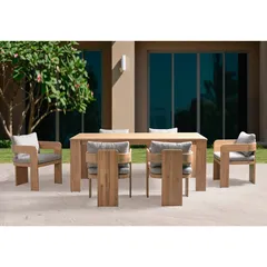 Tripoli 6 Seater Acacia Wood Dining Set