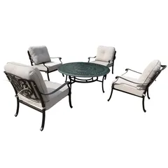 Casablanca 4-Seater Cast Aluminum Outdoor Sofa Set (Bronze, 79x 89 x 89 cm)