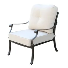 Casablanca 4-Seater Cast Aluminum Outdoor Sofa Set (Bronze, 79x 89 x 89 cm)