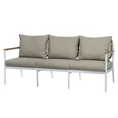 Athens 5-Seater Aluminum Wicker Outdoor Sofa Set (185 x 77 x 80.5 cm)