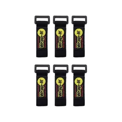 Wrap-It Super Stretch Storage Straps Pack (Black, 15 cm, 6 Pc.)