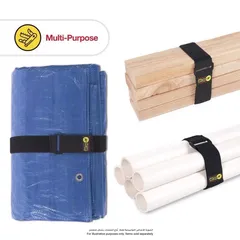 Wrap-It Super Stretch Storage Straps Pack (Black,  60.9 cm, 2 Pc.)