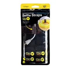 Wrap-It Selfie Strap Cable Wrap Pack (22.8 x 3.8 cm, 4 Pc.)