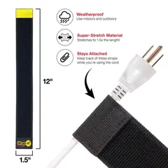 Wrap-It Selfie Strap Cable Wrap Pack (30.4 x 3.8 cm, 4 Pc.)
