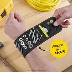 Wrap-It MagSnap Magnetic Wristband Tool Holder (Black, 31 x 8.2 cm)