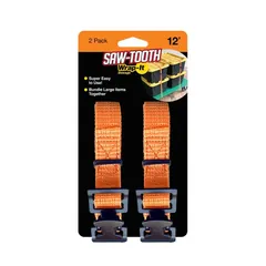 Wrap-It Saw Tooth Lashing Strap Pack (Orange, 3.6 m, 2 Pc.)