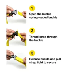 Wrap-It Saw Tooth Lashing Strap Pack (Orange, 3.6 m, 2 Pc.)