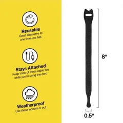 Wrap-It Self-Gripping Cable Ties Roll Pack (20.3 cm, 50 Pc.)