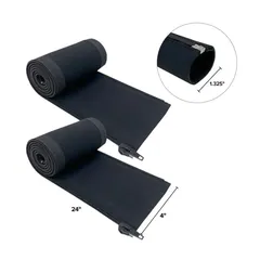 Wrap-It Cable Sleeve Zipper Pack (Black, 60.9 x 10 cm,  2 Pc.)