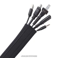 Wrap-It Hook & Loop Cable Sleeve (Black, 121.9 x 11.4 cm)